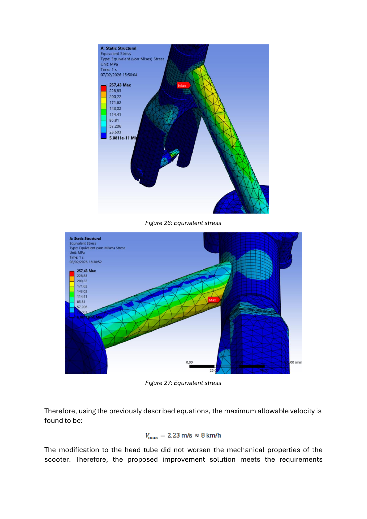 Detailed stress review at the modified steering interfaces.